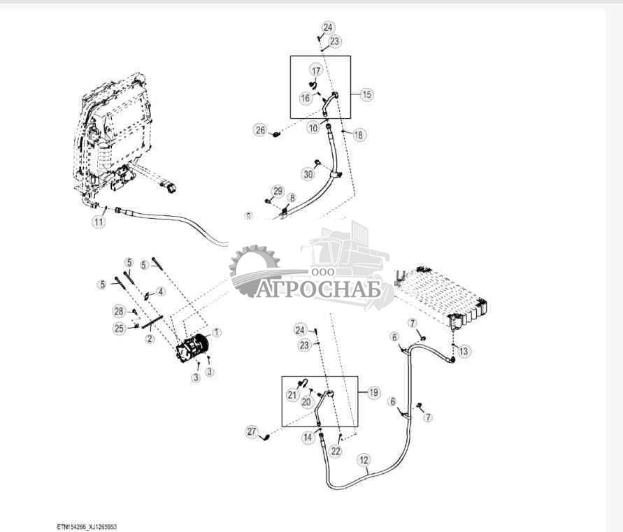 Air Conditioning Compressor and Lines 